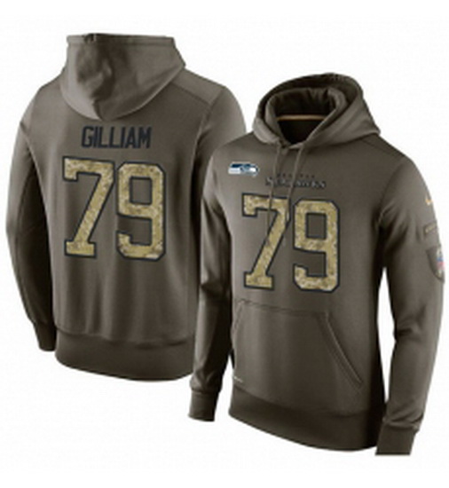NFL Nike Seattle Seahawks 79 Garry Gilliam Green Salute To Servi