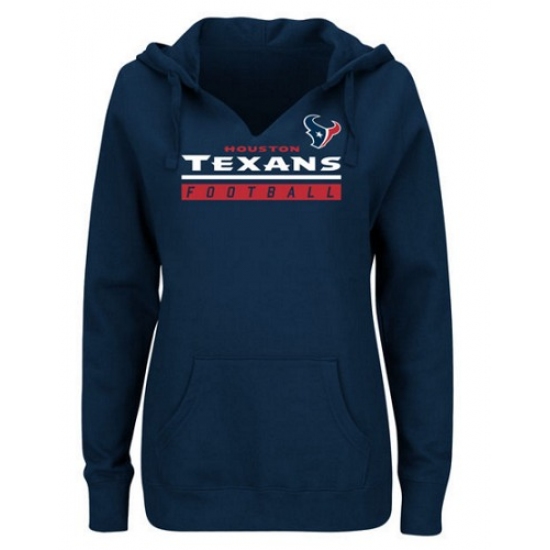 NFL Houston Texans Majestic Womens Self Determination Pullover Hoodie Navy