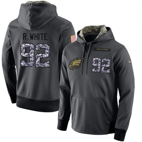 NFL Mens Nike Philadelphia Eagles 92 Reggie White Stitched Black Anthracite Salute to Service Player