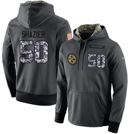 NFL Mens Nike Pittsburgh Steelers 50 Ryan Shazier Stitched Black Anthracite Salute to Service Player