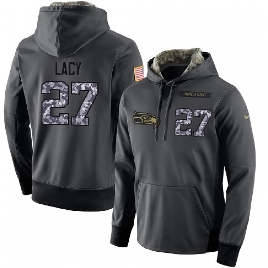 NFL Mens Nike Seattle Seahawks 27 Eddie Lacy Stitched Black Anthracite Salute to Service Player Perf