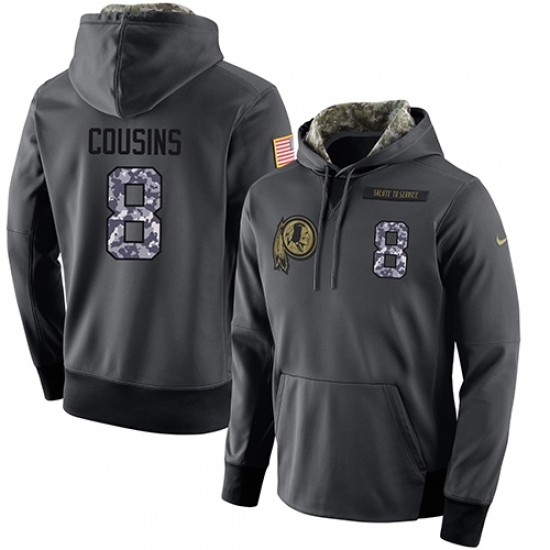 NFL Nike Washington Redskins 8 Kirk Cousins Stitched Black Anthracite Salute to Service Player Perfo