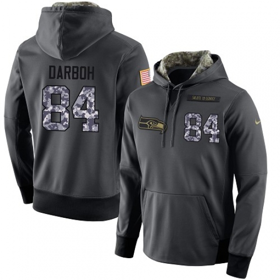 NFL Mens Nike Seattle Seahawks 84 Amara Darboh Stitched Black Anthracite Salute to Service Player Pe