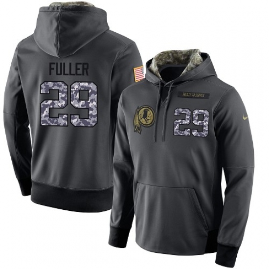 NFL Nike Washington Redskins 29 Kendall Fuller Stitched Black Anthracite Salute to Service Player Pe