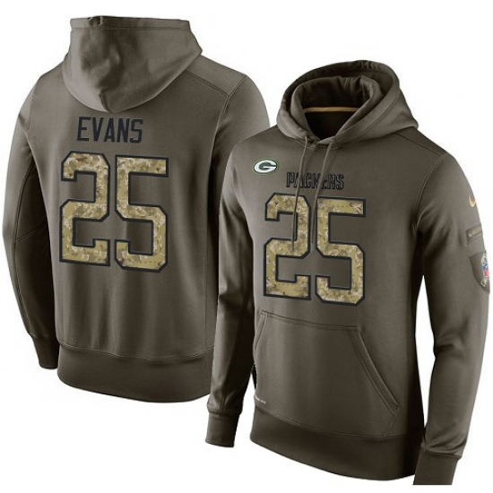 NFL Nike Green Bay Packers 25 Marwin Evans Green Salute To Service Mens Pullover Hoodie