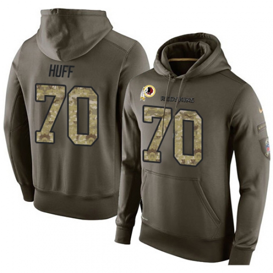 NFL Nike Washington Redskins 70 Sam Huff Green Salute To Service Mens Pullover Hoodie