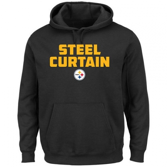 NFL Pittsburgh Steelers Majestic Hot Phrase Pullover Hoodie Black