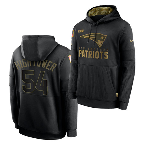 Men New England Patriots 54 Dont 27a Hightower 2020 Salute To Service Black Sideline Performance Pul