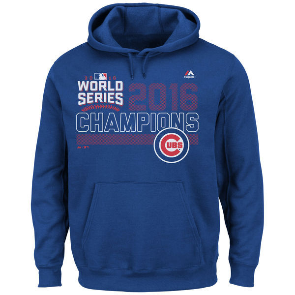 Men Chicago Cubs Royal 2016 World Series Champions Fierce Favorite Men Pullover Hoodie