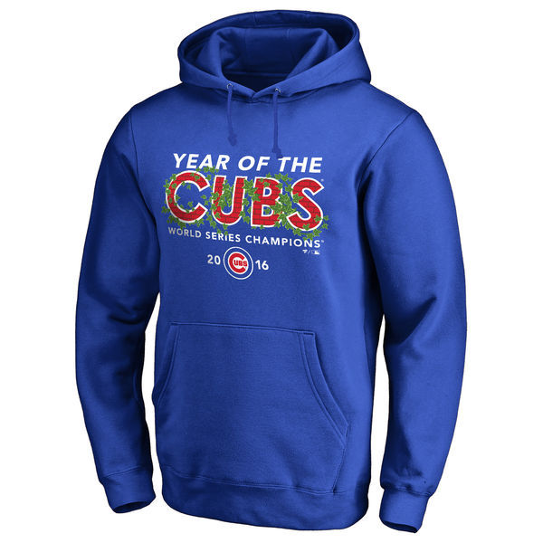 Men Chicago Cubs Royal 2016 World Series Champions Men Pullover Hoodie5