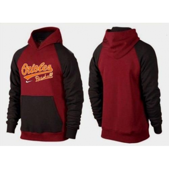 MLB Men Nike Baltimore Orioles Pullover Hoodie RedBrown