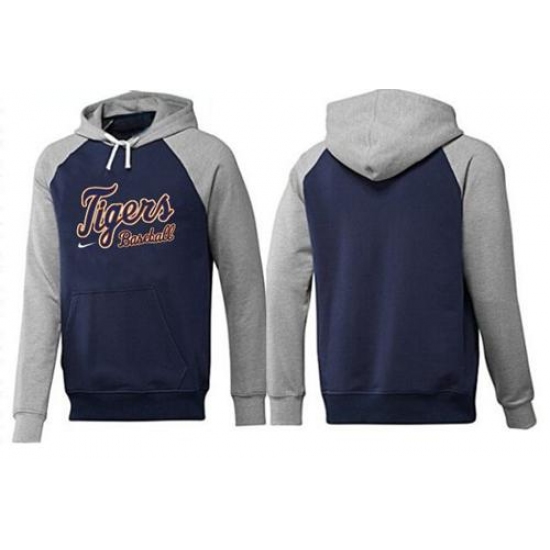 MLB Men Nike Detroit Tigers Pullover Hoodie NavyGrey