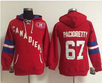 Women Montreal Canadiens 67 Max Pacioretty Red Old Time Heidi NHL Hoodie