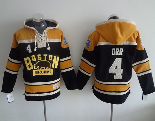 Men Boston Bruins 4 Bobby Orr Black 2016 Winter Classic NHL Hoodie