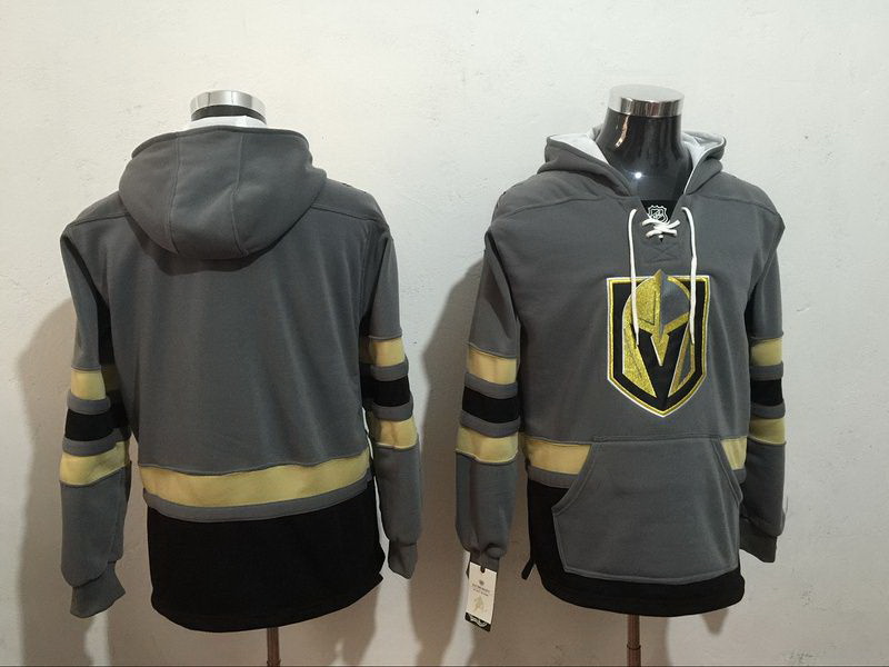 Men Vegas Golden Knights Blank Clayton Stoner Grey Name  26 Number Pullover NHL Hoodie