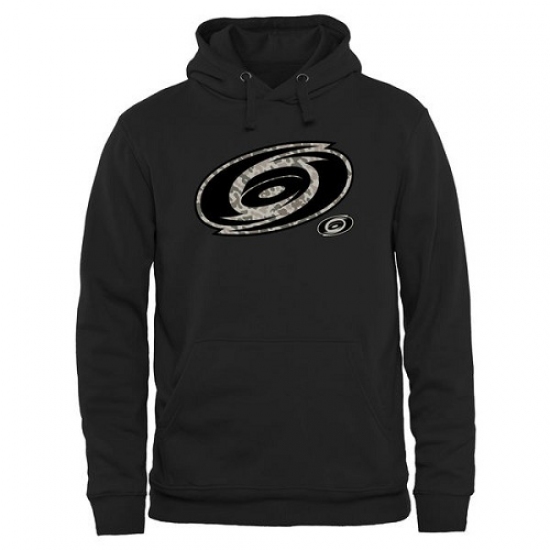 NHL Mens Carolina Hurricanes Black Rink Warrior Pullover Hoodie