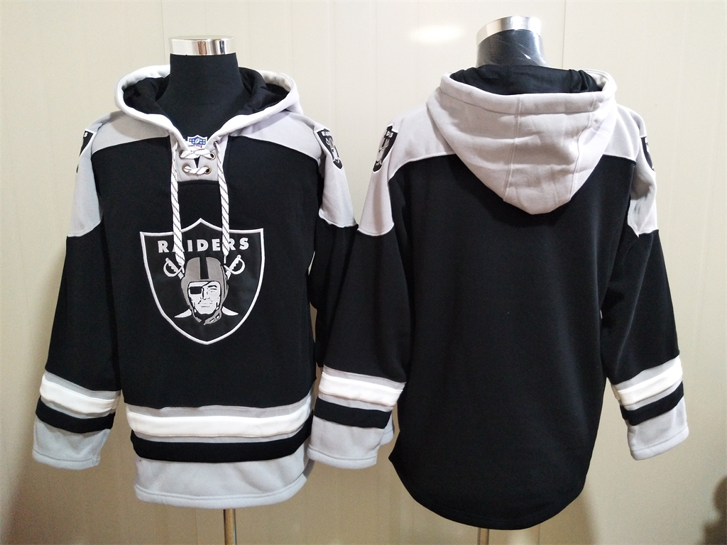 Men Los Angeles Raiders Blank Black Stitched NFL Hoodie