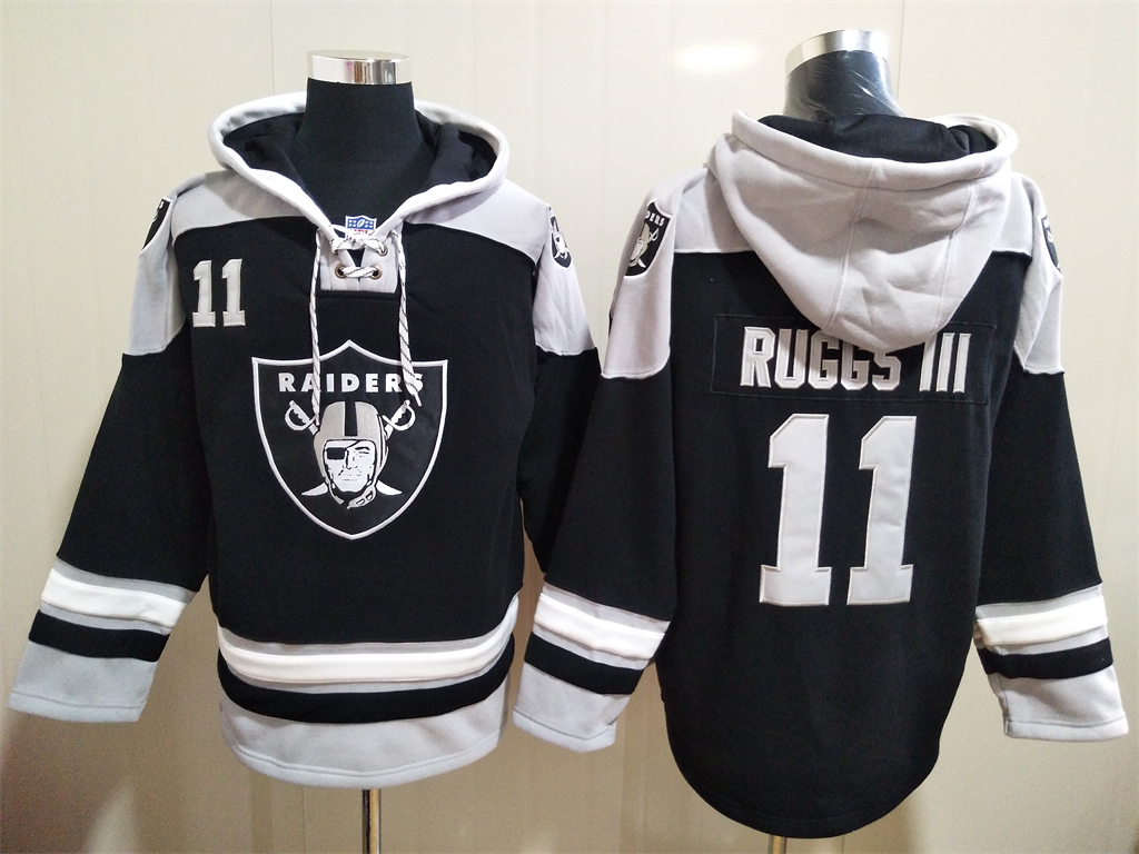 Men Los Angeles Raiders Henry Ruggs III 11 Black Stitched NFL Hoodie