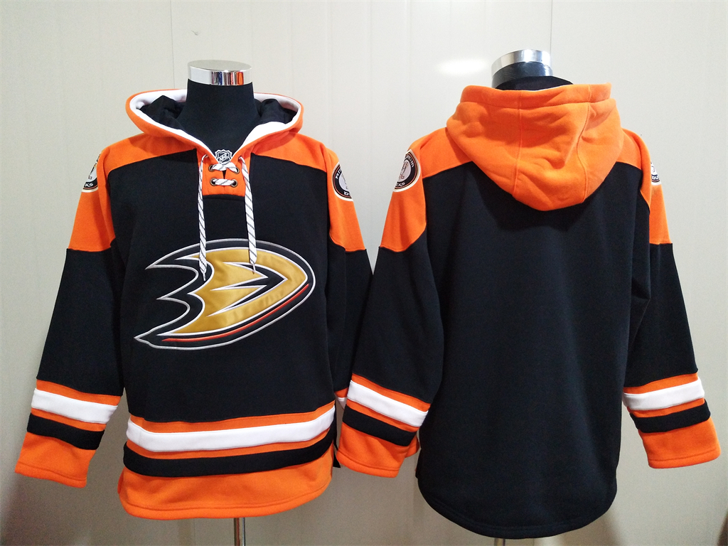 Men Anaheim Ducks Blank Blue Stitched NHL Hoodie