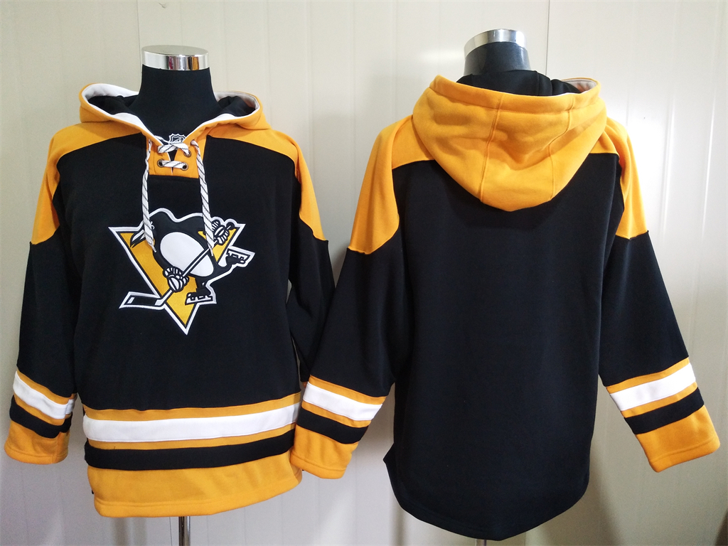 Men Pittsburgh Penguins Mario Lemieux 66 Blank Stitched NHL Hoodie