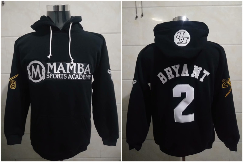 Men Mamba Sports Academy Kobe Bryant 2 Stitched Black Hoodie