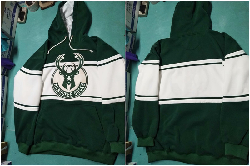 Men Milwaukee Bucks Blank Green Stitched NBA Hoodie