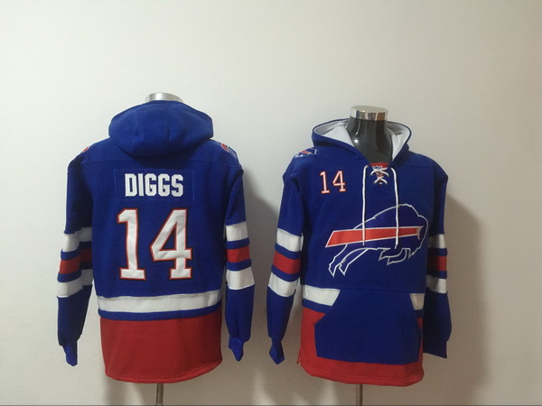 Men Nike Buffalo Bills Stefon Diggs 14 NFL Winter Thick Hoodie