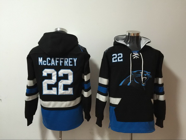 Men Nike Carolina Panthers Christian McCaffrey 22 NFL Winter Thick Hoodie