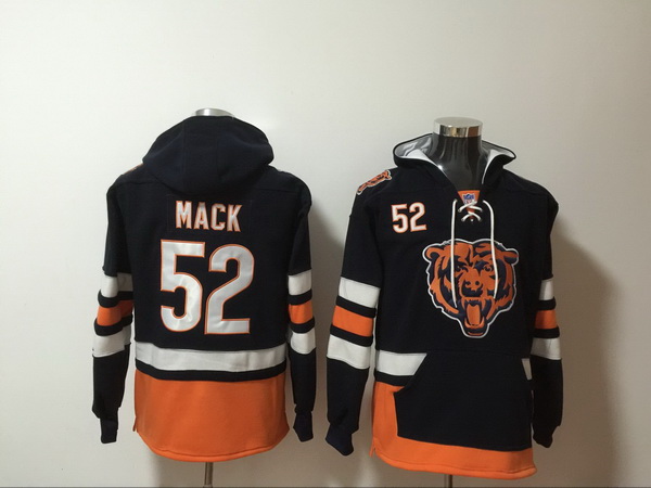 Men Nike Chicago Bears Khalil Mack 52 NFL Winter Thick Hoodie II