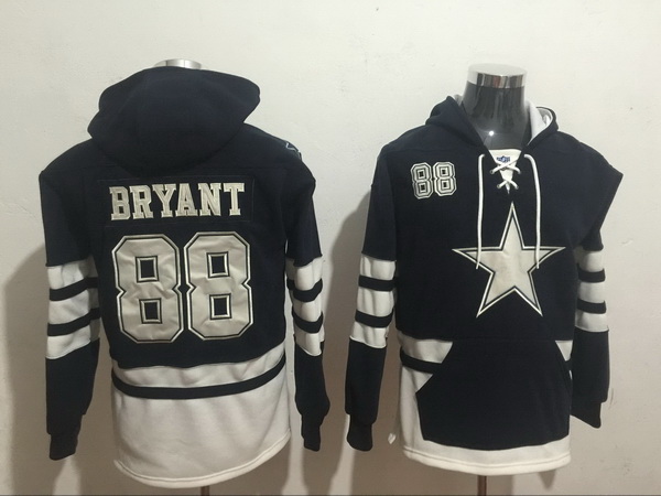 Men Nike Dallas Cowboys Dez Bryant 88 NFL Winter Thick Hoodie