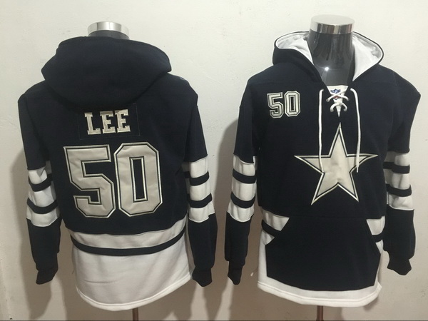 Men Nike Dallas Cowboys DSean Lee 50 NFL Winter Thick Hoodie