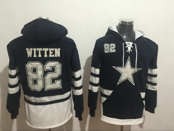 Men Nike Dallas Cowboys Jason Witten 82 NFL Winter Thick Hoodie