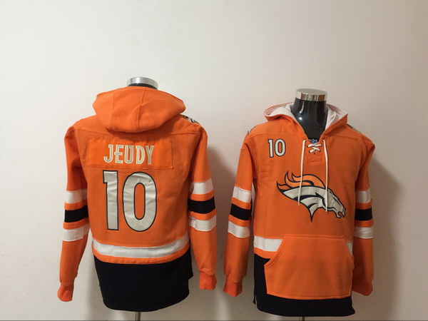 Men Nike Denver Broncos Jerry Jeudy 10 NFL Winter Thick Hoodie