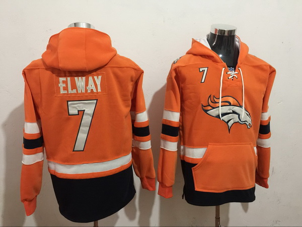 Men Nike Denver Broncos John Elway 7 NFL Winter Thick Hoodie