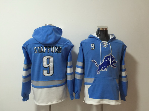 Men Nike Detroit Lions Matthew Stafford 9 NFL Winter Thick Hoodie