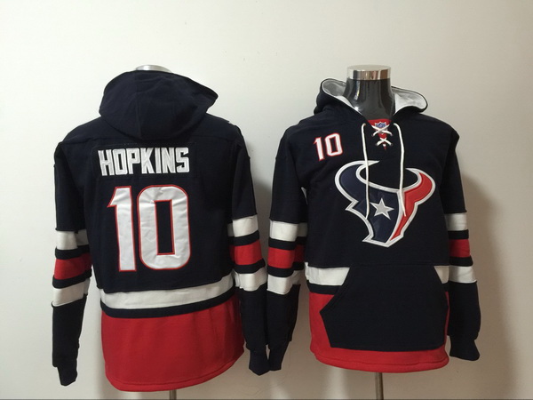 Men Nike Houston Texans DeAndre Hopkins 10 NFL Winter Thick Hoodie