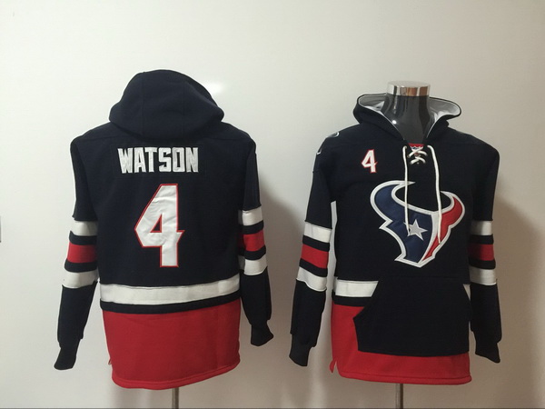 Men Nike Houston Texans Deshaun Watson 4 NFL Winter Thick Hoodie