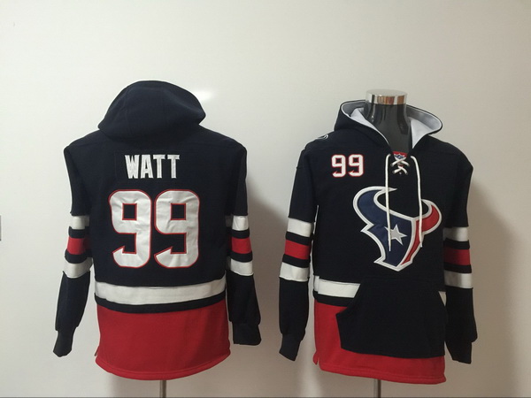 Men Nike Houston Texans J.J. Watt 99 NFL Winter Thick Hoodie