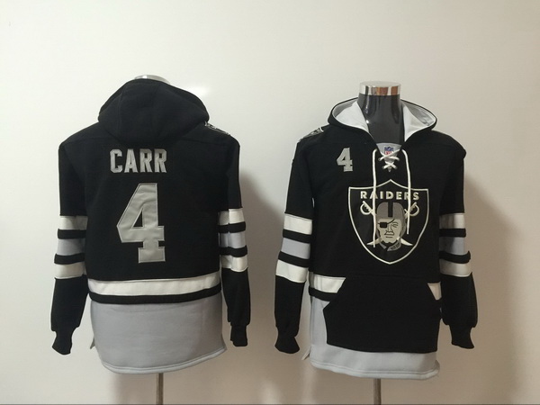 Men Nike Los Angeles Raiders Derek Carr 4 NFL Winter Thick Hoodie