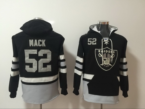 Men Nike Los Angeles Raiders Khalil Mack 52 NFL Winter Thick Hoodie