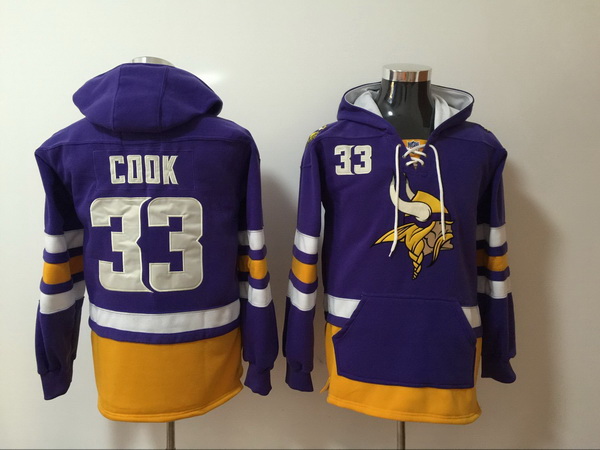 Men Nike Minnesota Vikings  Dalvin Cook 33 NFL Winter Thick Hoodie