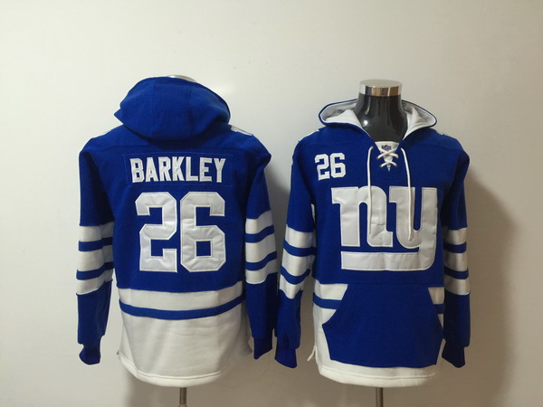 Men Nike New York Giants  Saquon Barkley 26 NFL Winter Thick Hoodie