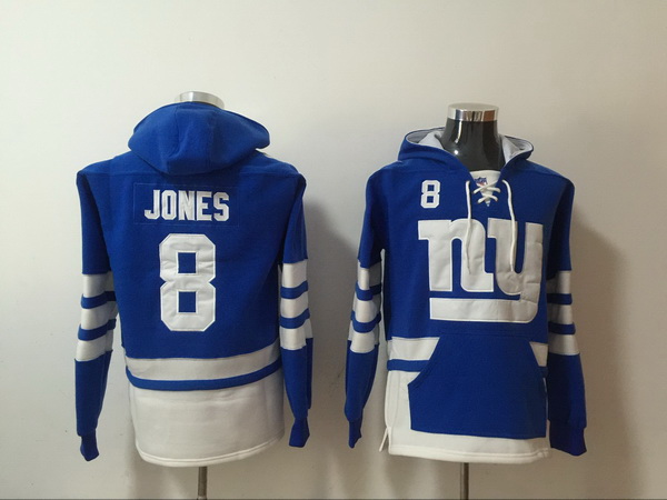 Men Nike New York Giants Daniel Jones 8 NFL Winter Thick Hoodie