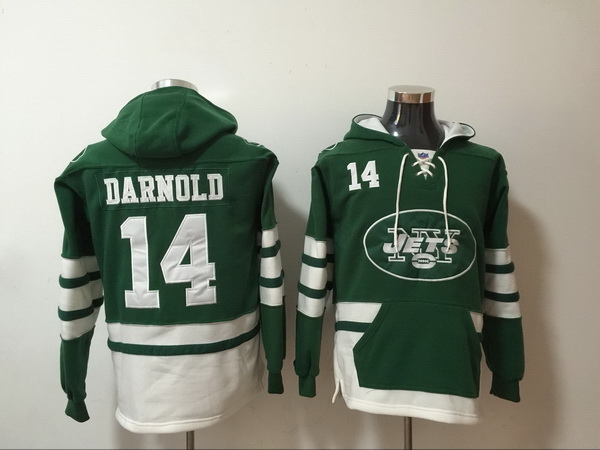 Men Nike New York Jets Sam Darnold #14 NFL Winter Thick Hoodie