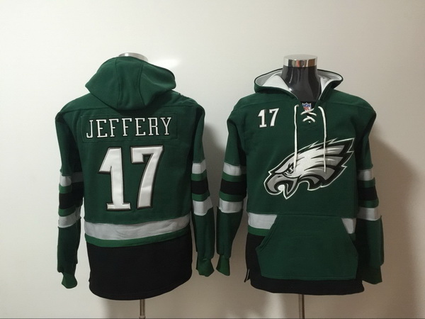 Men Nike Philadelphia Eagles Alshon Jeffery 17 NFL Winter Thick Hoodie