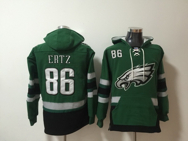 Men Nike Philadelphia Eagles Zach Ertz 86 NFL Winter Thick Hoodie