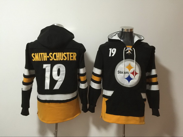 Men Nike Pittsburgh Steelers JuJu Smith-Schuster 19 NFL Winter Thick Hoodie