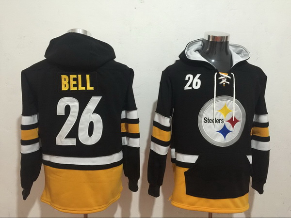 Men Nike Pittsburgh Steelers Le'Veon Bell 26 NFL Winter Thick Hoodie