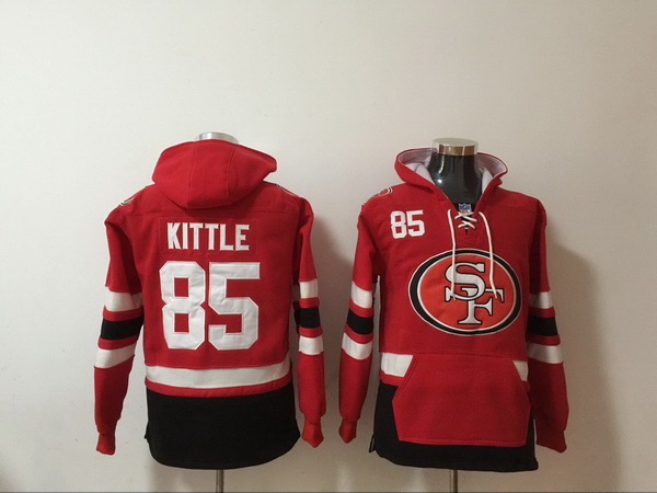 Men Nike San Francisco 49ers George Kittle 85 NFL Winter Thick Hoodie