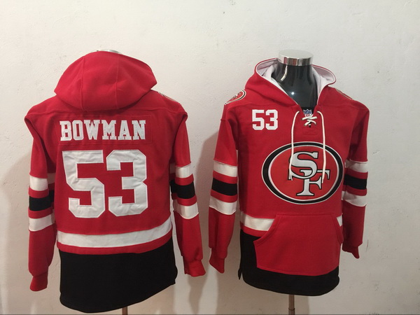 Men Nike San Francisco 49ers NaVorro Bowman 53 NFL Winter Thick Hoodie